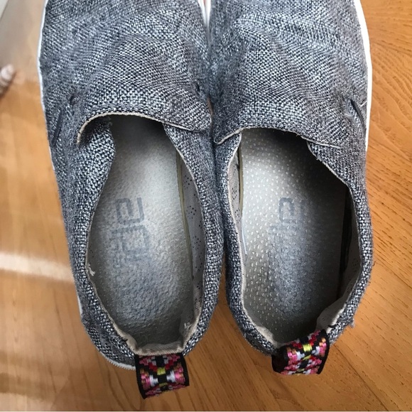 Hey Dude Peyton shoes sneakers linen grey black gray Eu 40 US womens size 9 - Picture 5 of 13